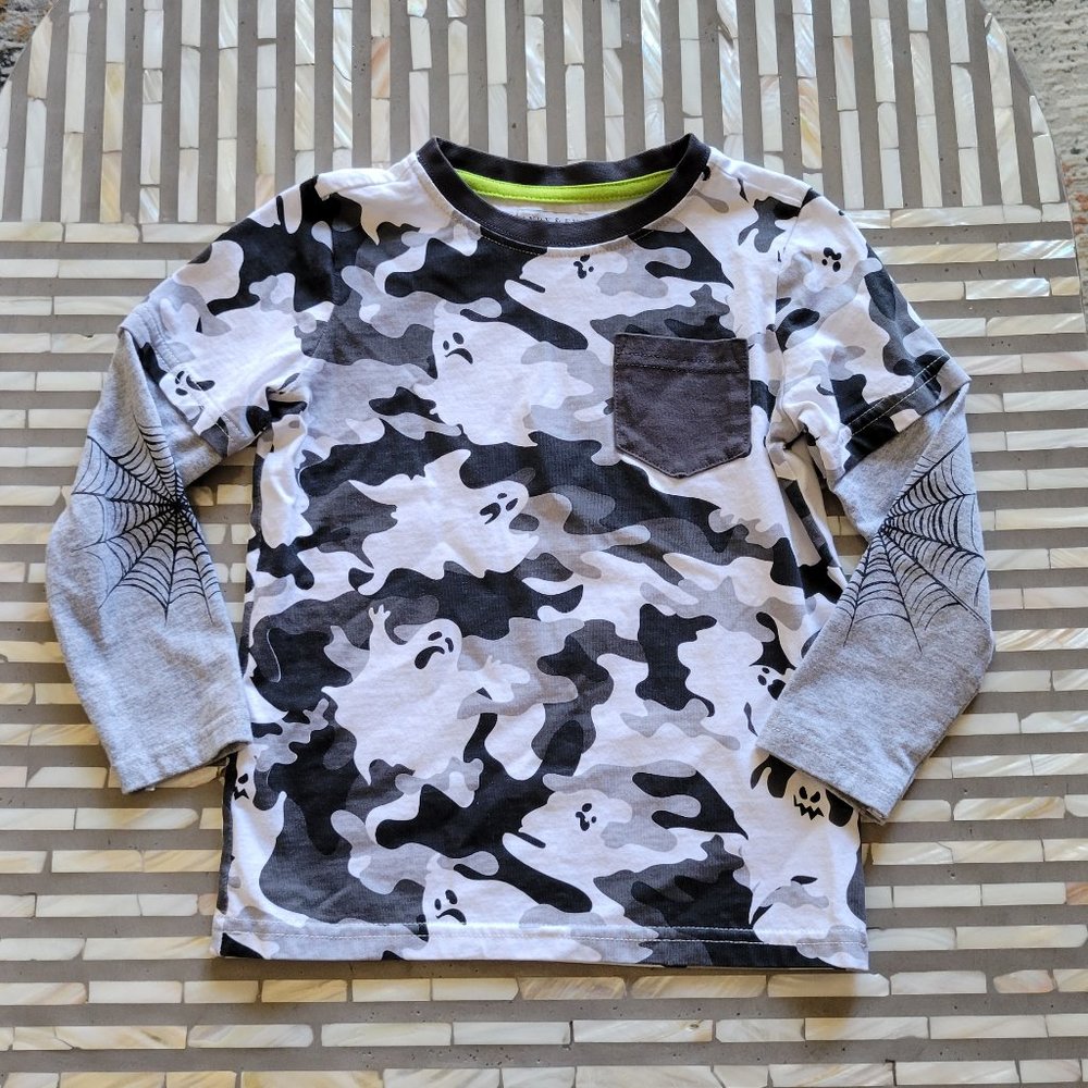 Dominic Long Sleeve Conversational Pocket Twofer Tee, Size 4 (Boys)